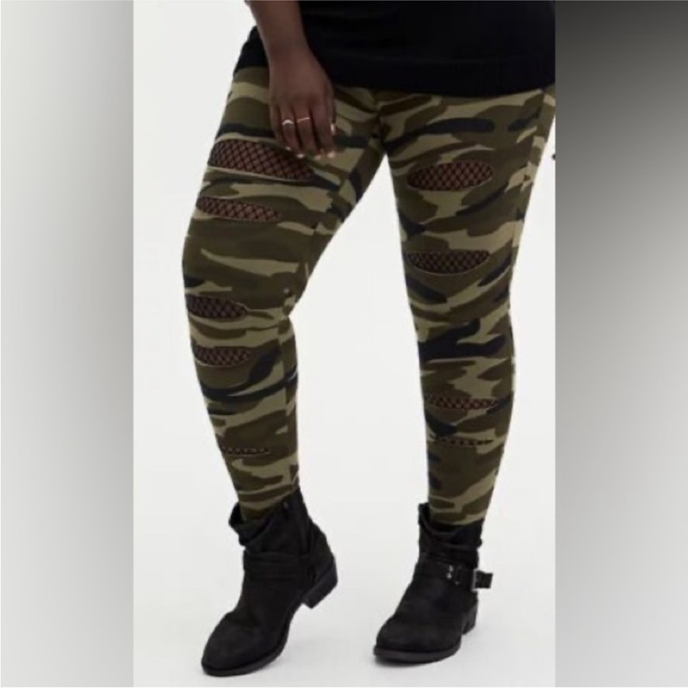 Torrid Camouflaged Fishnet Leggings
